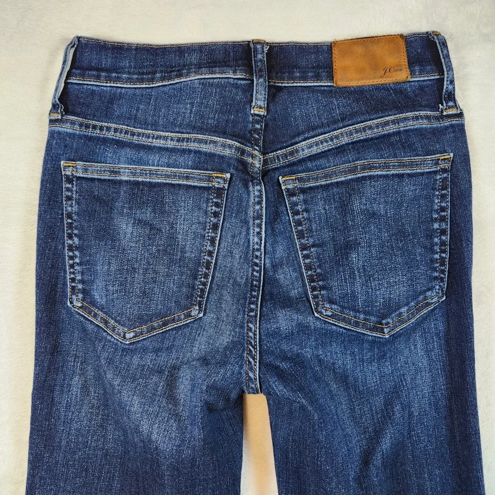 J.Crew Billie Demi Boot Crop Jeans Womens 24 Dark Wash Excellent Button‎ 9